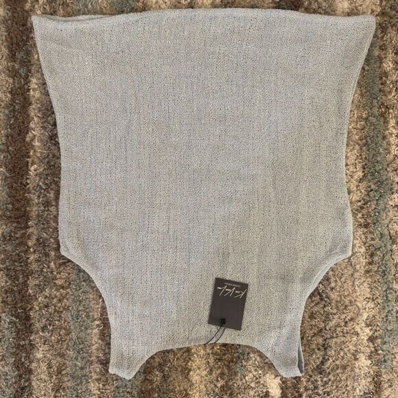 Kim Van Loo Chunky Knit Cotton Tank Top Light Blue S/M - Picture 6 of 6